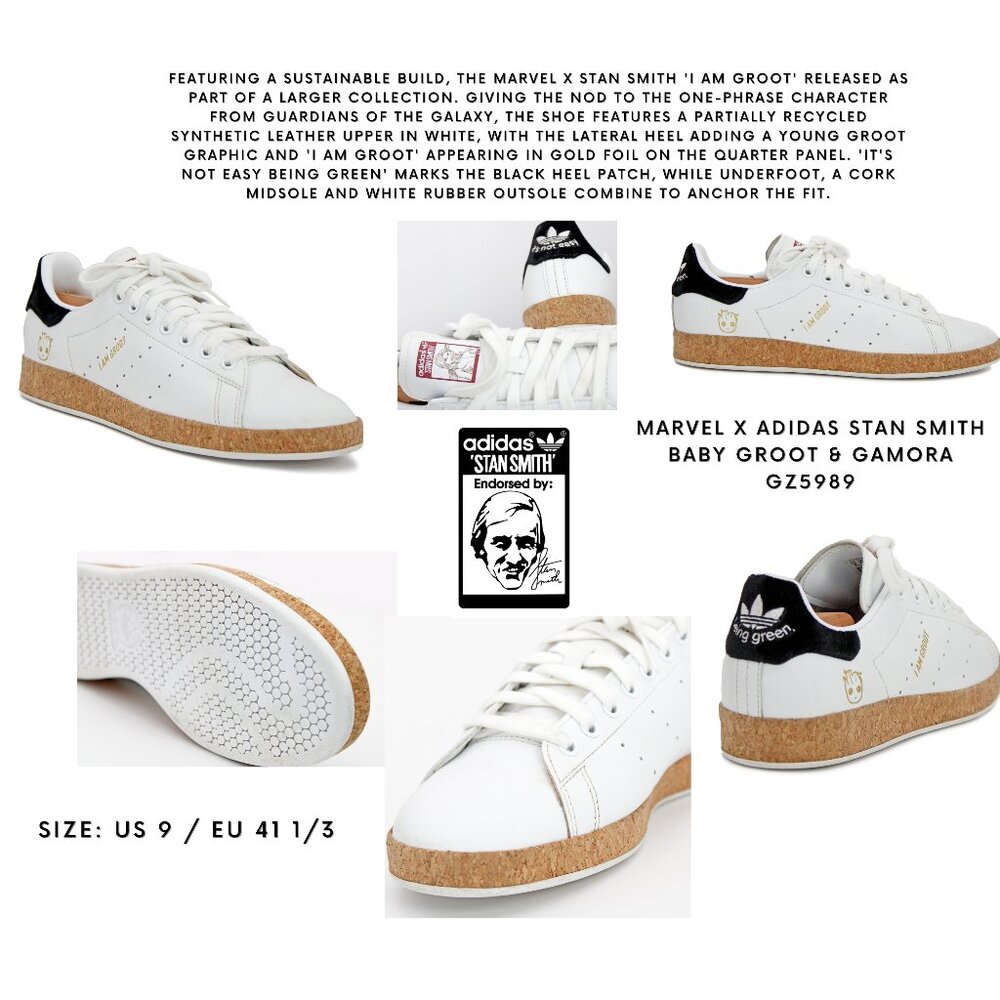 Marvel x Adidas Stan Smith Baby Groot & Gamora GZ5989